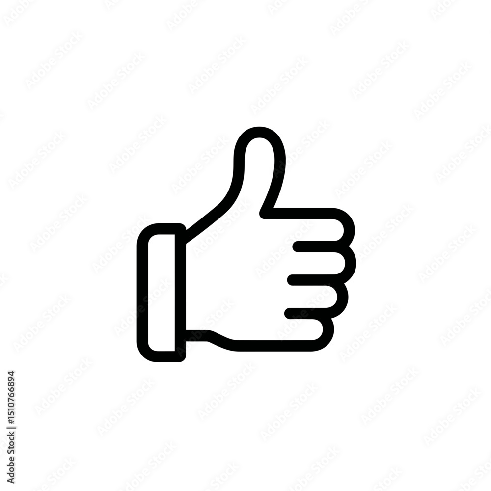 Hand outline presents agreement gesture on clean backdrop illustration Hand outline presents agreement gesture on clean backdrop illustration