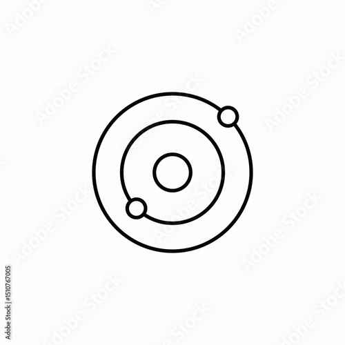 solar system icon sign vector