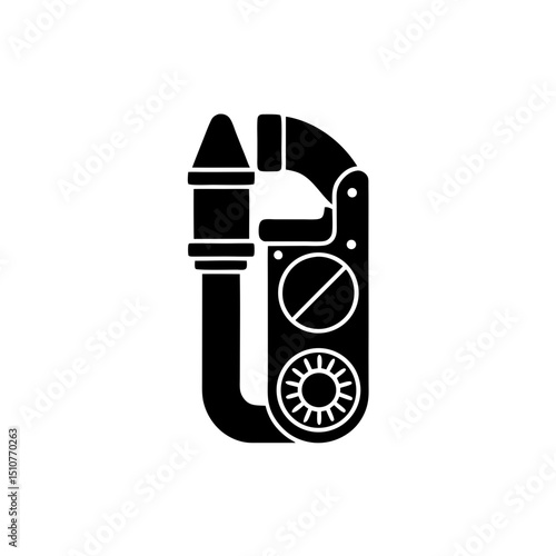 creative details multimeter icon vector illustration	