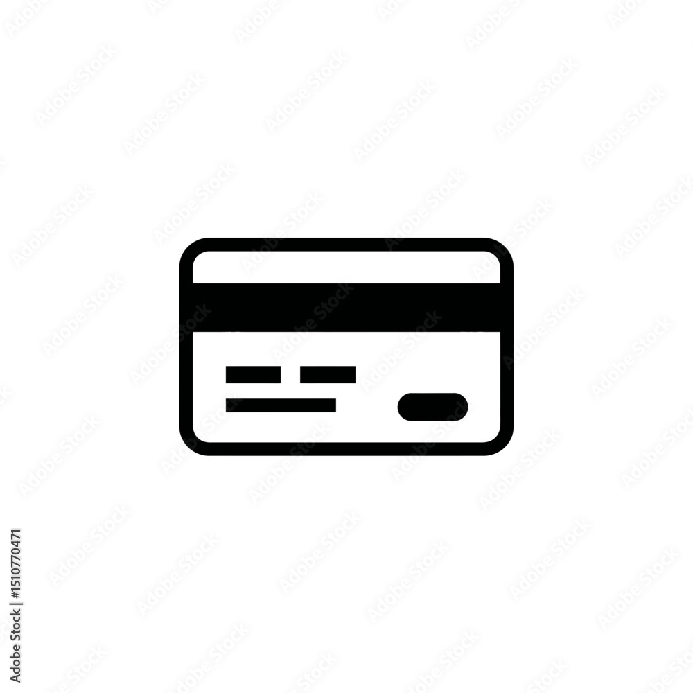 Black card represents financial transaction icon symbol flat style Black card represents financial transaction icon symbol flat style