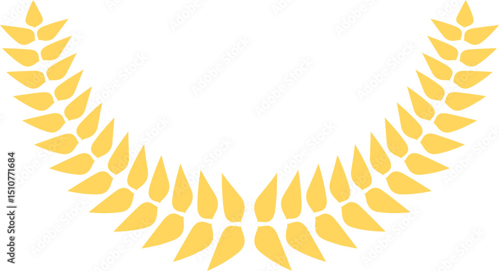 Golden Laurel Wreath Icon for Awards and Achievements Golden Laurel Wreath Icon for Awards and Achievements
