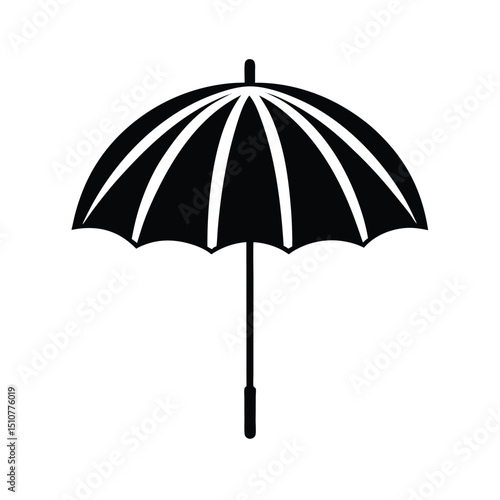 Beach Umbrella Icon Vector Flat Clean Look Isolated