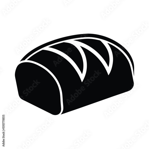 Bread Loaf Icon Vector Flat Clean Look Isolated