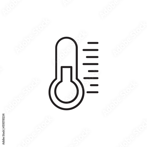 Temperature icon set. Thermometer showing the temperature symbol. Weather sign. vector illustration on white background