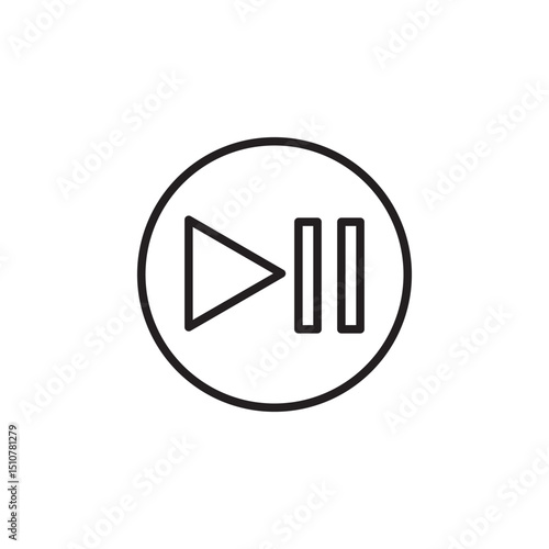 Play and pause button Vector icon. Video play button symbol vector illustration icon editable isolated on white background