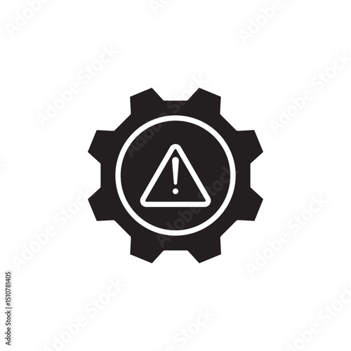 thin line failure icon with broken operational process. concept of repair or maintenance symbol. vector illustration on white background