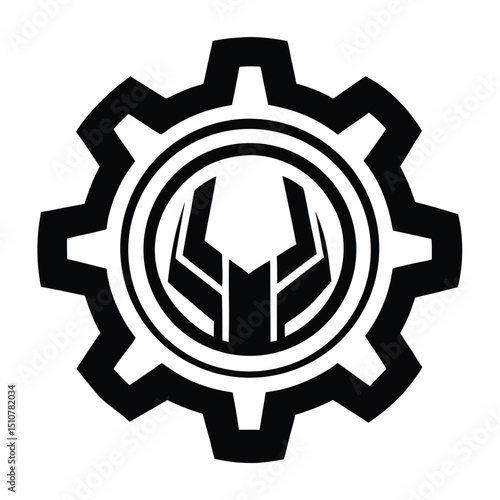 flywheel ring gear vector silhouette, illustration
