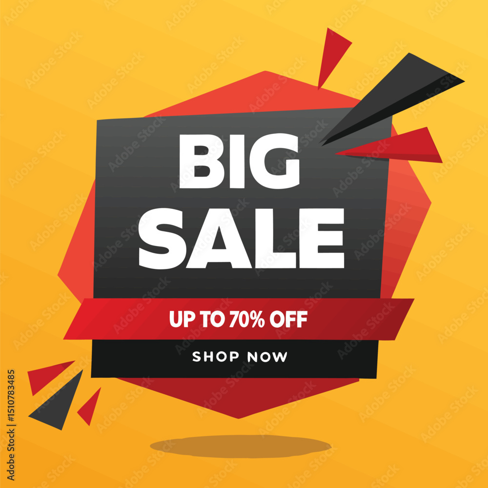 Obraz premium Big sale banner template design for web or social media.