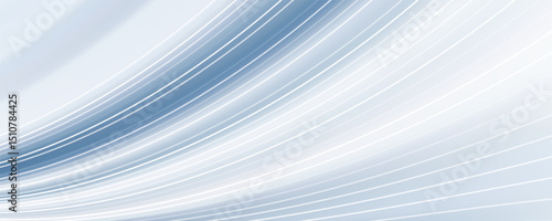 Abstract blue white luxury fabric wave background with copy space. Smooth liquid wave. Elegant shiny silk satin texture. Suit for wallpaper, cover, header, desktop, web, flyer. Vector illustration