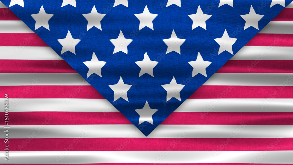 Obraz premium full post image of united states of america flag theme with febric texture. concept for national holiday massage.