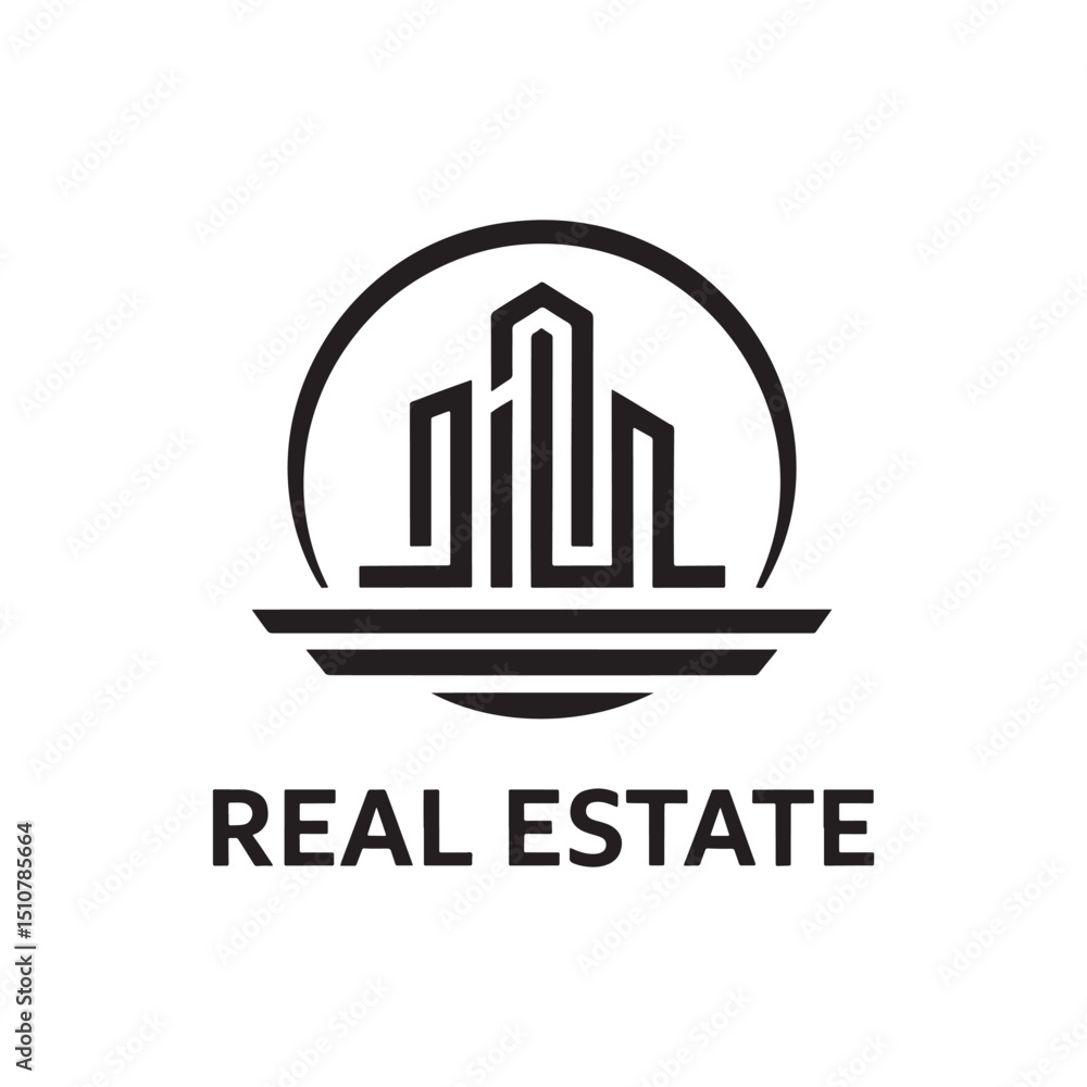 Obraz premium Real Estate Logo Design Vector, Building Logo Design, Unique and professional Logo Design