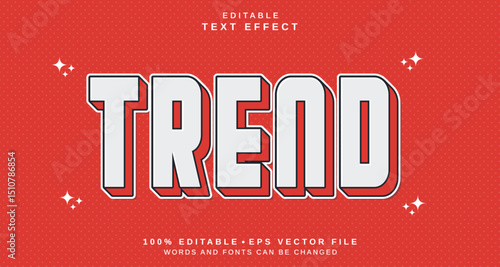 Editable text style effect - Trend text style theme.