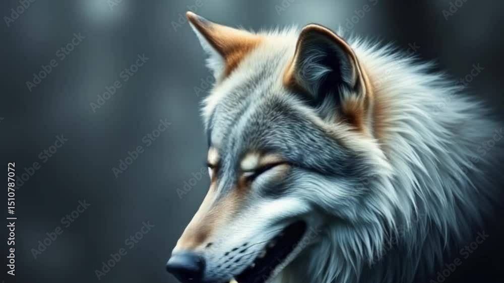 Close-up wolf portrait Close-up wolf portrait