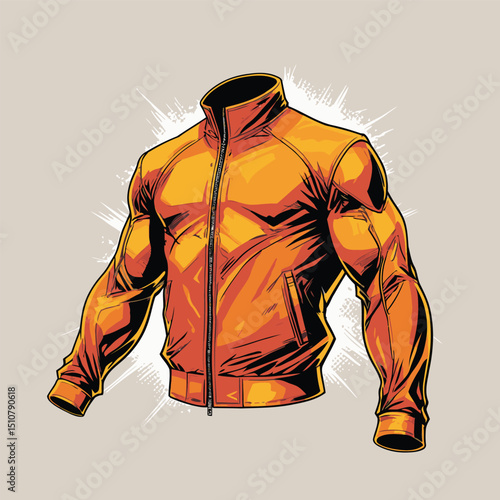 men's jacket vector art for graphic design needs