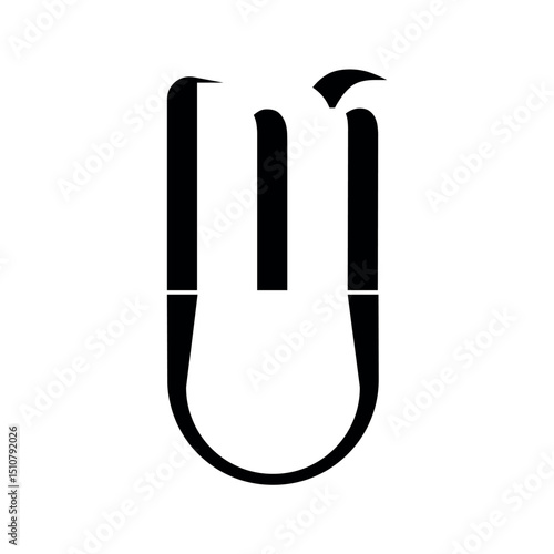 mu letter logo design, vector illustration.