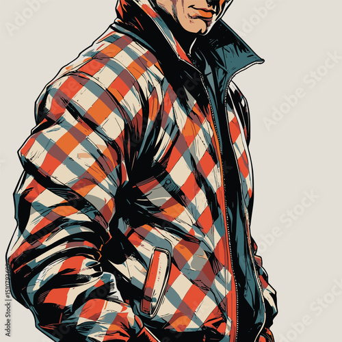 men's jacket vector art for graphic design needs