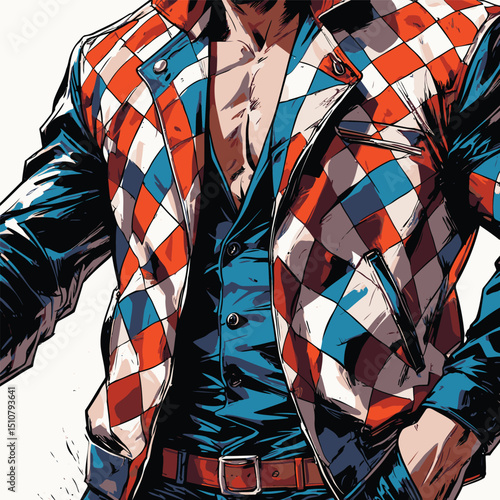 men's jacket vector art for graphic design needs