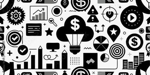 Black and white vector icon set of diverse business and travel silhouettes for web design illustrations