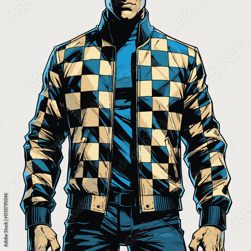 men's jacket vector art for graphic design needs