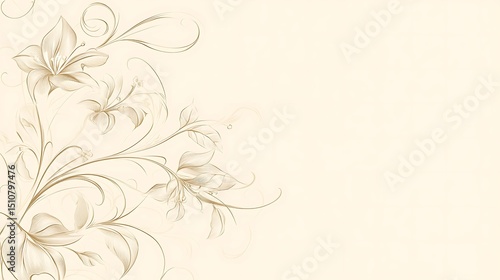 Elegant floral design on cream background (2)
