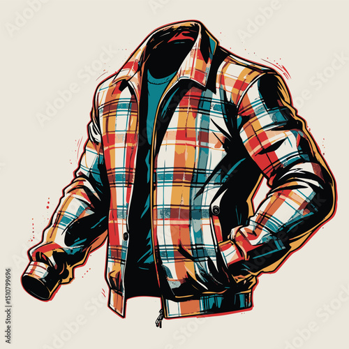 men's jacket vector art for graphic design needs
