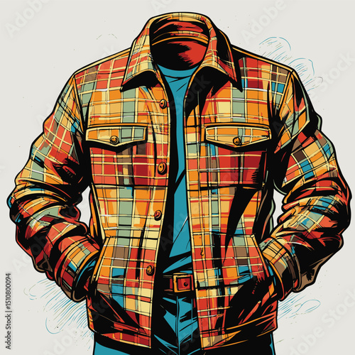 men's jacket vector art for graphic design needs