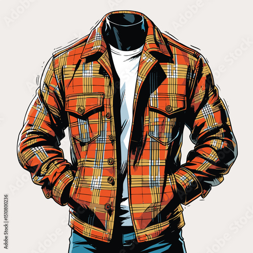 men's jacket vector art for graphic design needs