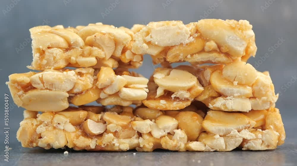 healthy nut protein bar on table healthy nut protein bar on table