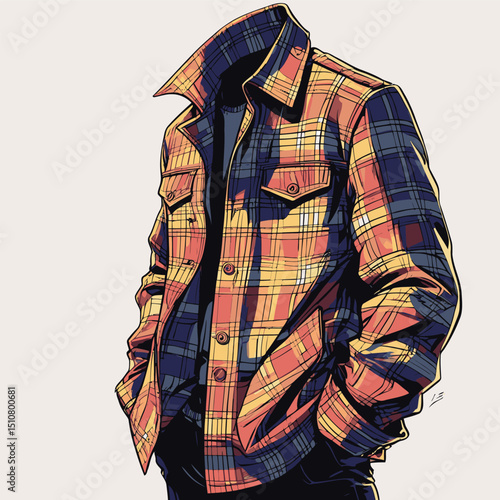 men's jacket vector art for graphic design needs