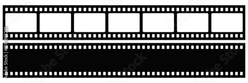 Film strip set. Retro film strip. Vector illustration