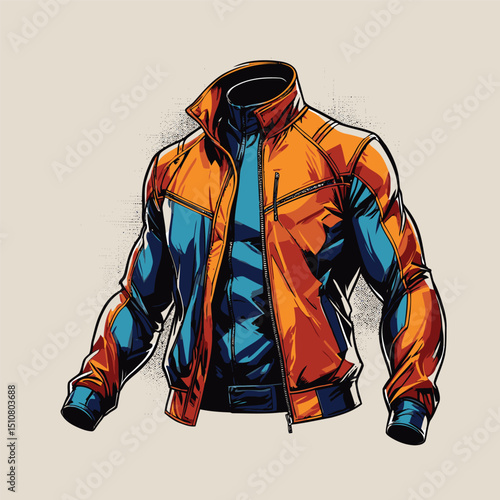 men's jacket vector art for graphic design needs