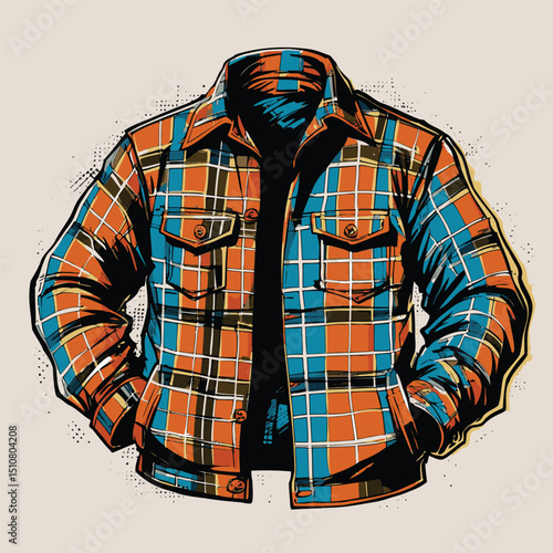 men's jacket vector art for graphic design needs