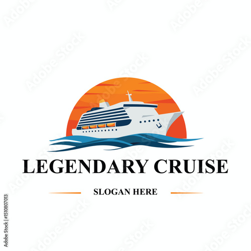 Cruise logo collection vector in flat design style