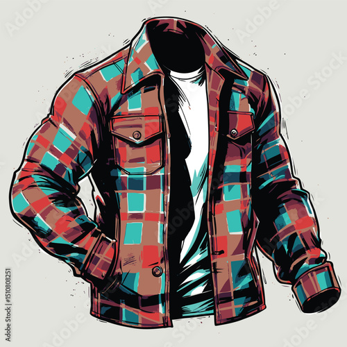men's jacket vector art for graphic design needs