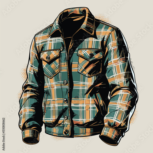 men's jacket vector art for graphic design needs