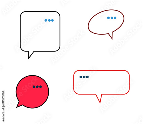 talk, chat, vector, icon, message, sign, set, design, dialog