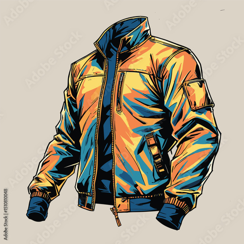 men's jacket vector art for graphic design needs