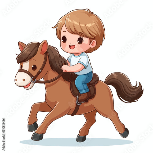 children riding ponies