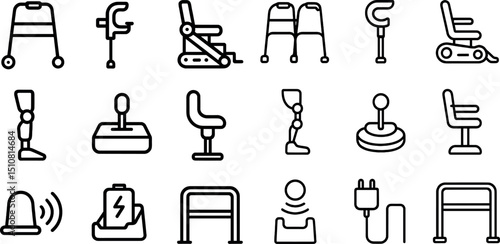 Assistive devices and mobility aids collection for accessibility design