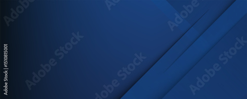 Abstract banner design with blue geometric background. Blue banner background. Vector abstract graphic design banner pattern background template.