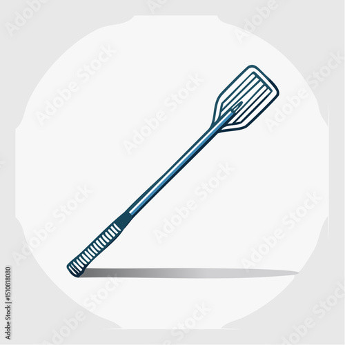 Blue Metal Mash Paddle on Grey Background