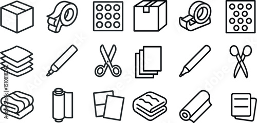 Essential packaging and office supplies for everyday use and organization needs