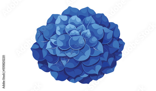 Abstract blue flower blossom illustration