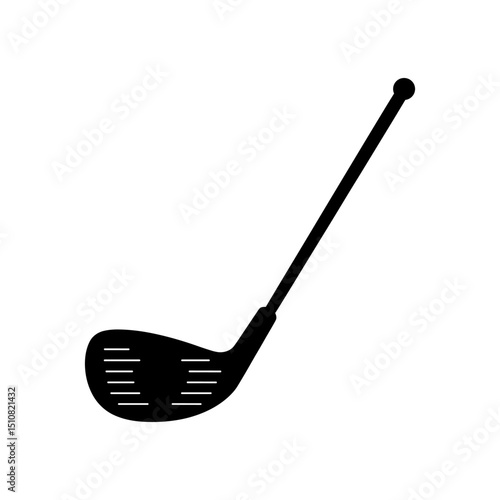 Silhouette Golf Club: A sleek, monochrome silhouette of a golf club, poised for action, showcasing the elegance and precision of the game.