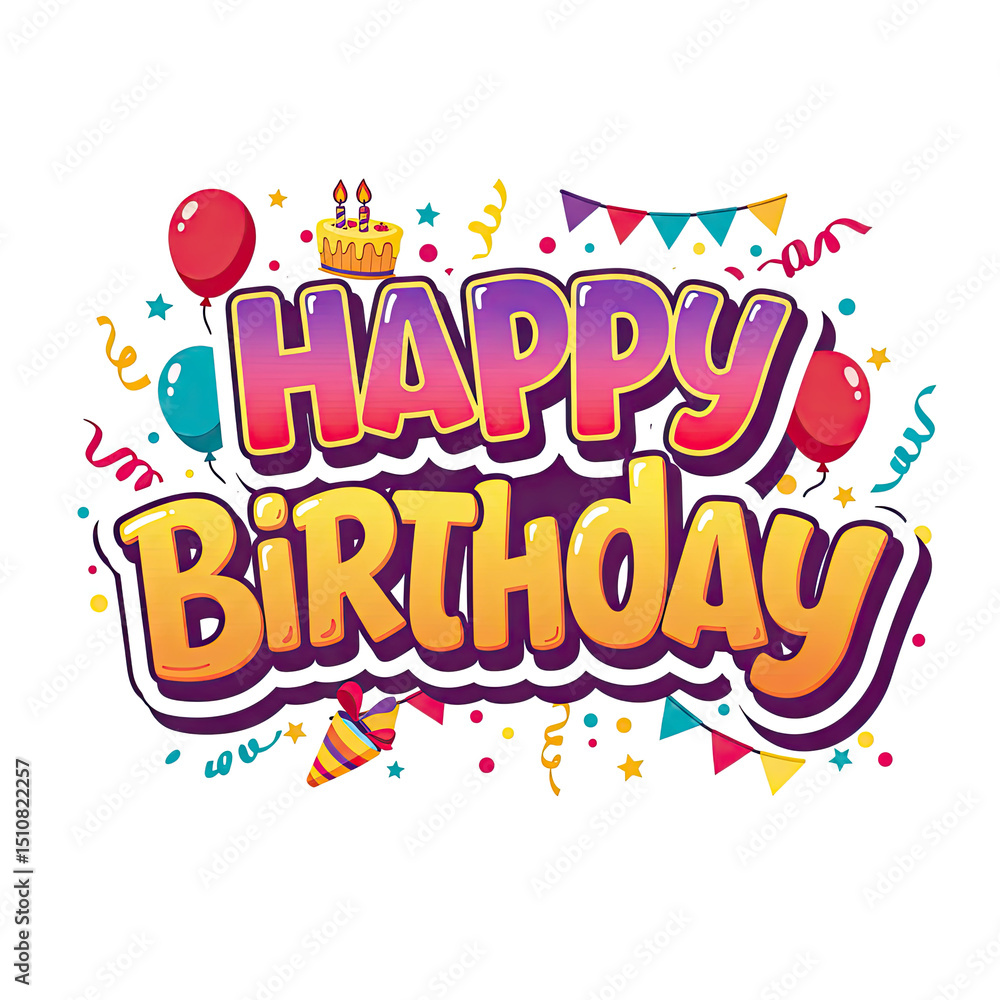 Fototapeta premium happy birthday text