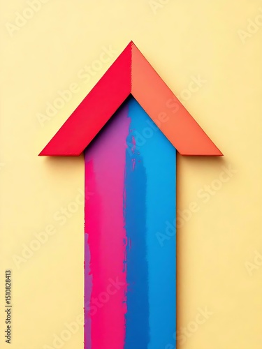 🔹 Painted Direction Pop 🔹
This bold arrow stands out with a paint-textured body in saturated pink, purple, and cyan tones, set against a vibrant yellow backdrop. A modern fusion of AI-generated imag