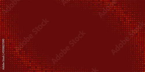Abstract halftone dots background in red colors