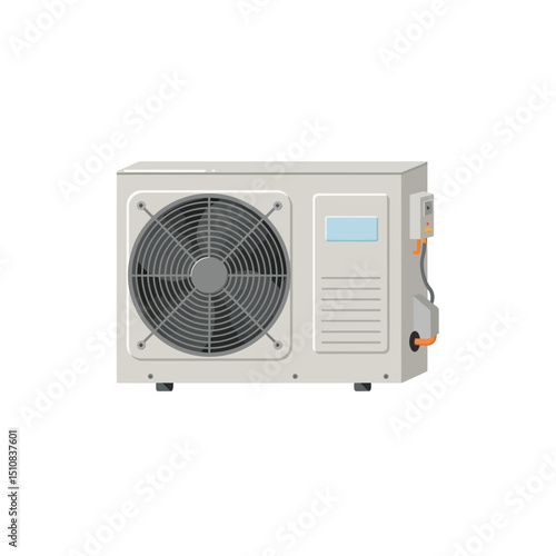 Air conditioning unit vector illustration for cooling and heating systems