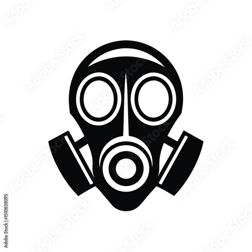 Gas Mask Icon Vector Isolated with Flat and Clean Look
