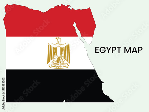 Map of Egypt, Egypt Map Vector Illustration.	